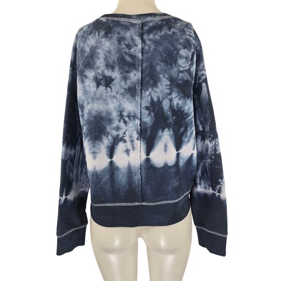JoyLab Blue Tie Dye Cropped Women's Athletic Athleisure Winter Sweatshirt L - Picture 3 of 5
